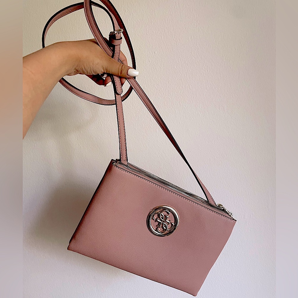 NWOT Guess Pink Gold Crossbody Bag